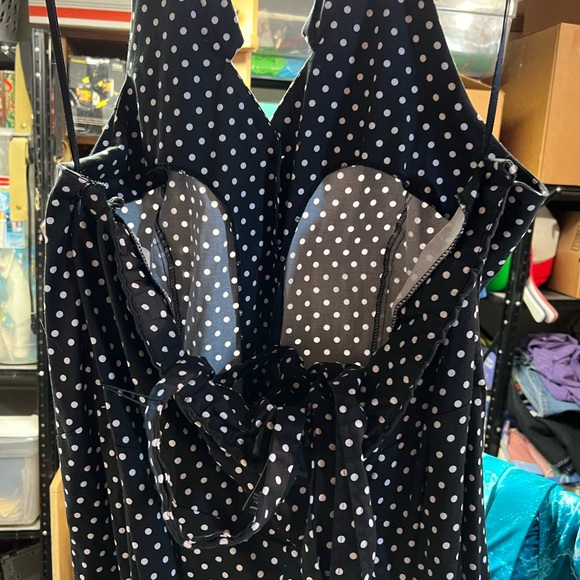 Lane Bryant Halter Polka Dot Dress 28W - Picture 2 of 3